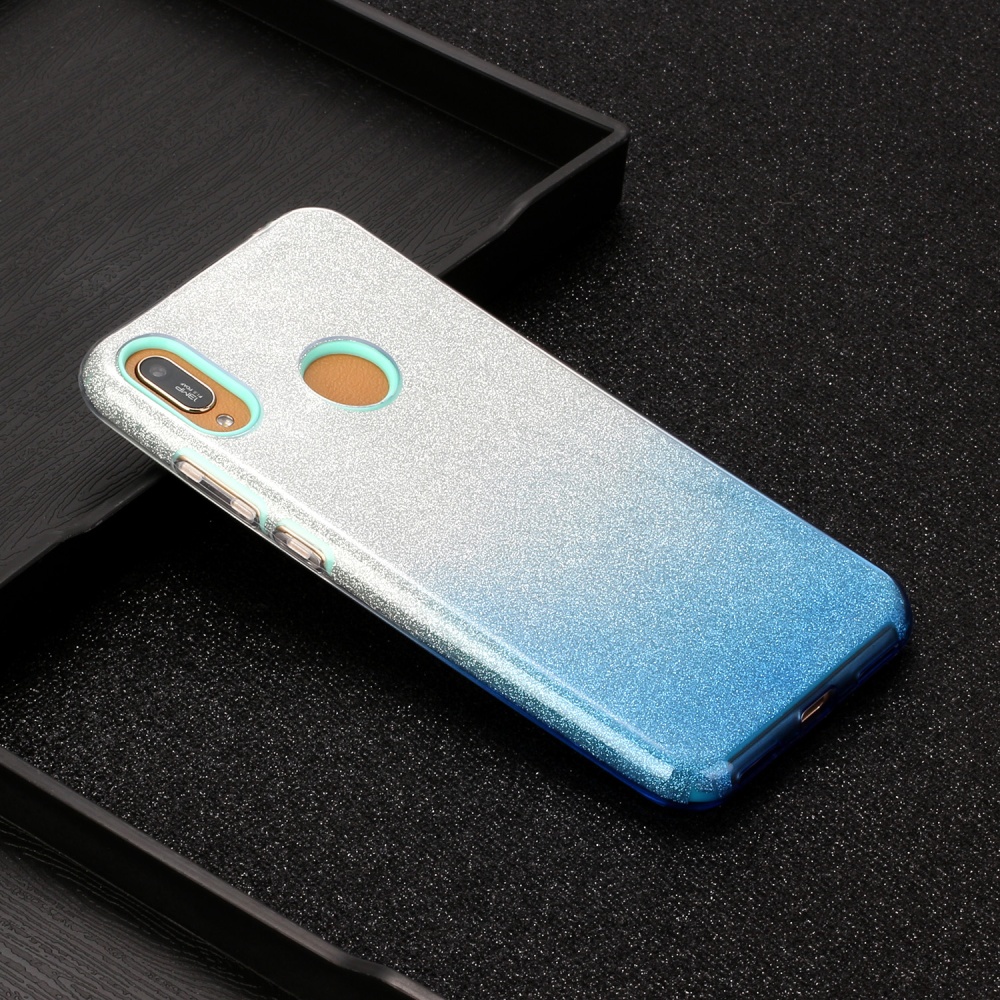 For HUAWEI Mate 30/Nova 5I pro/Mate 30 Pro/PSmart /Y5P/Y6P 2020 Phone Case Gradient Color Glitter Powder Cover with Airbag Bracket blue - Image 2