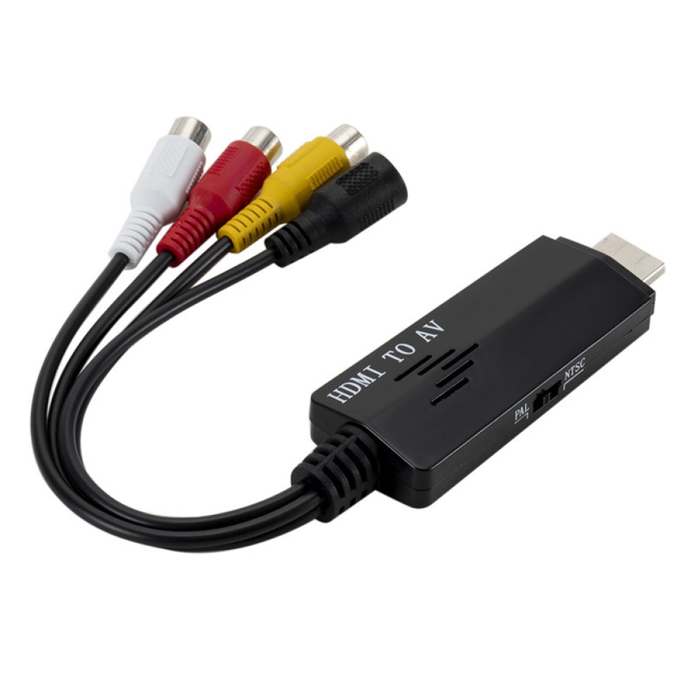 HDMI to RCA Cable Video Audio HD Converter Male AV Component for HDTV DVD TV Support NTSC PAL Output black - Image 2