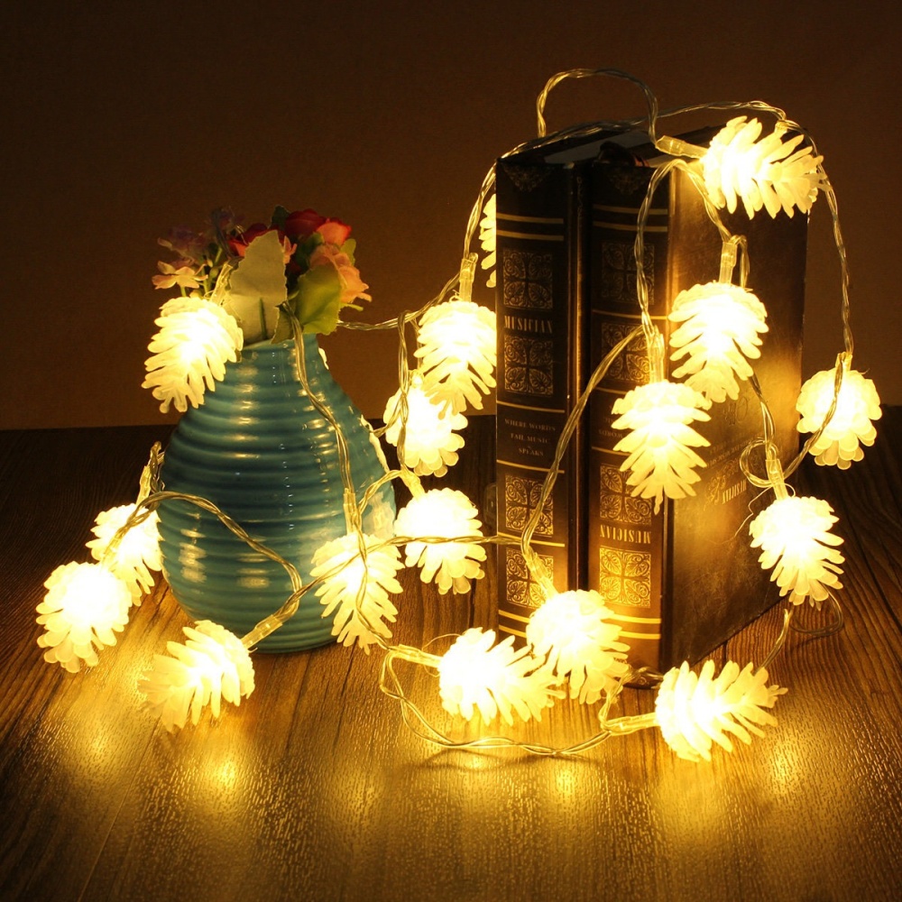 LED Beads Pine Corn Light String Home Tree Hangings Ornaments Decoration cone 6 meters 40 lights USB models - Image 3