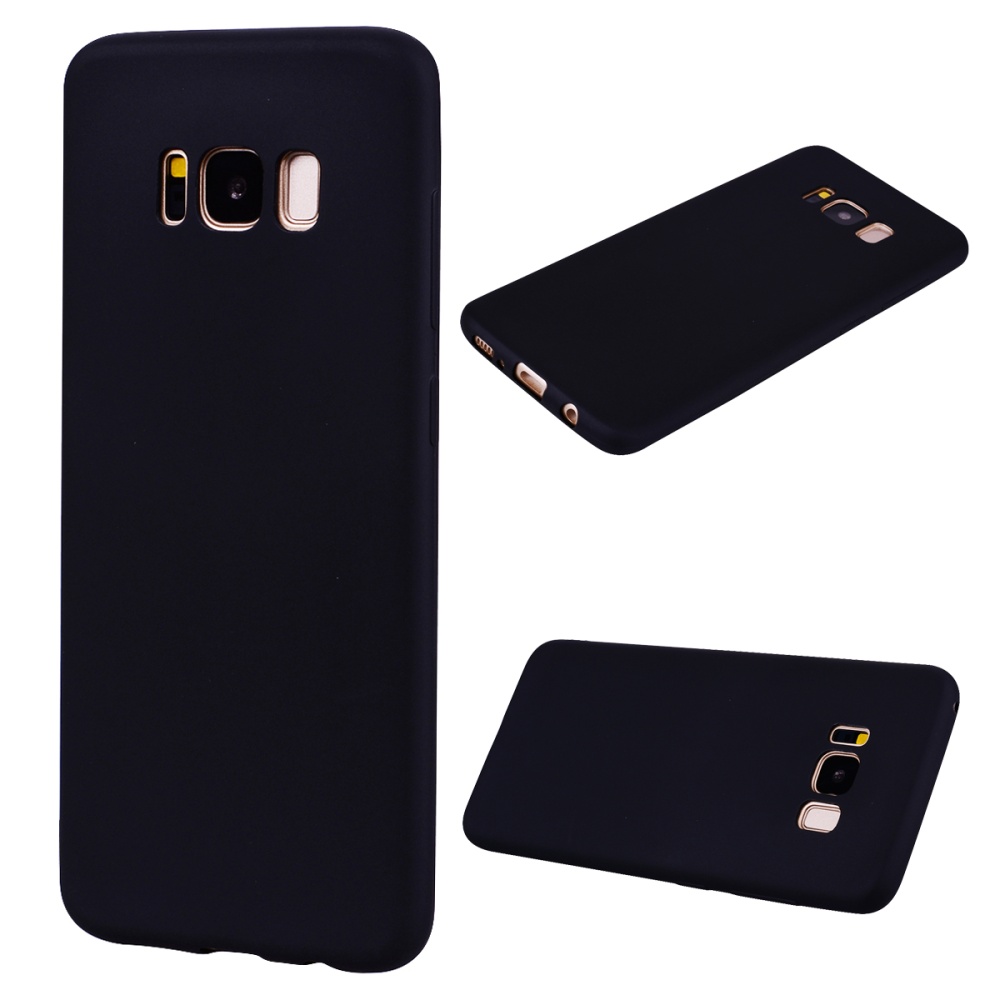 for Samsung S8 Lovely Candy Color Matte TPU Anti-scratch Non-slip Protective Cover Back Case black - Image 2