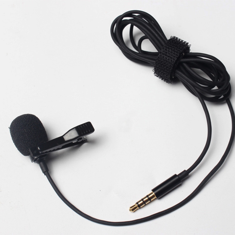 3.5mm Clip On Mini Lapel Lavalier Microphone PE bag packaging - Image 2