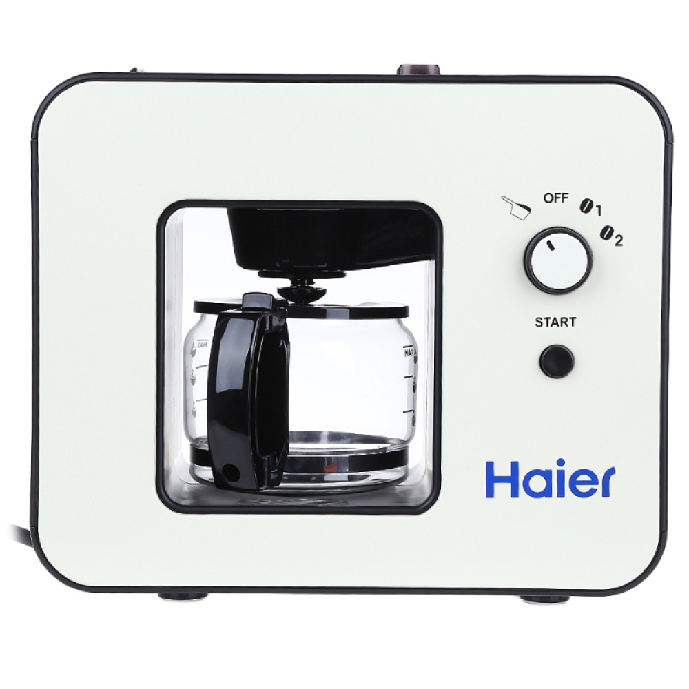 Haier Coffee Maker - Bean Grinder, 4 Cup Capacity, Keep Warm Function, Easy to clean, Elegant Design