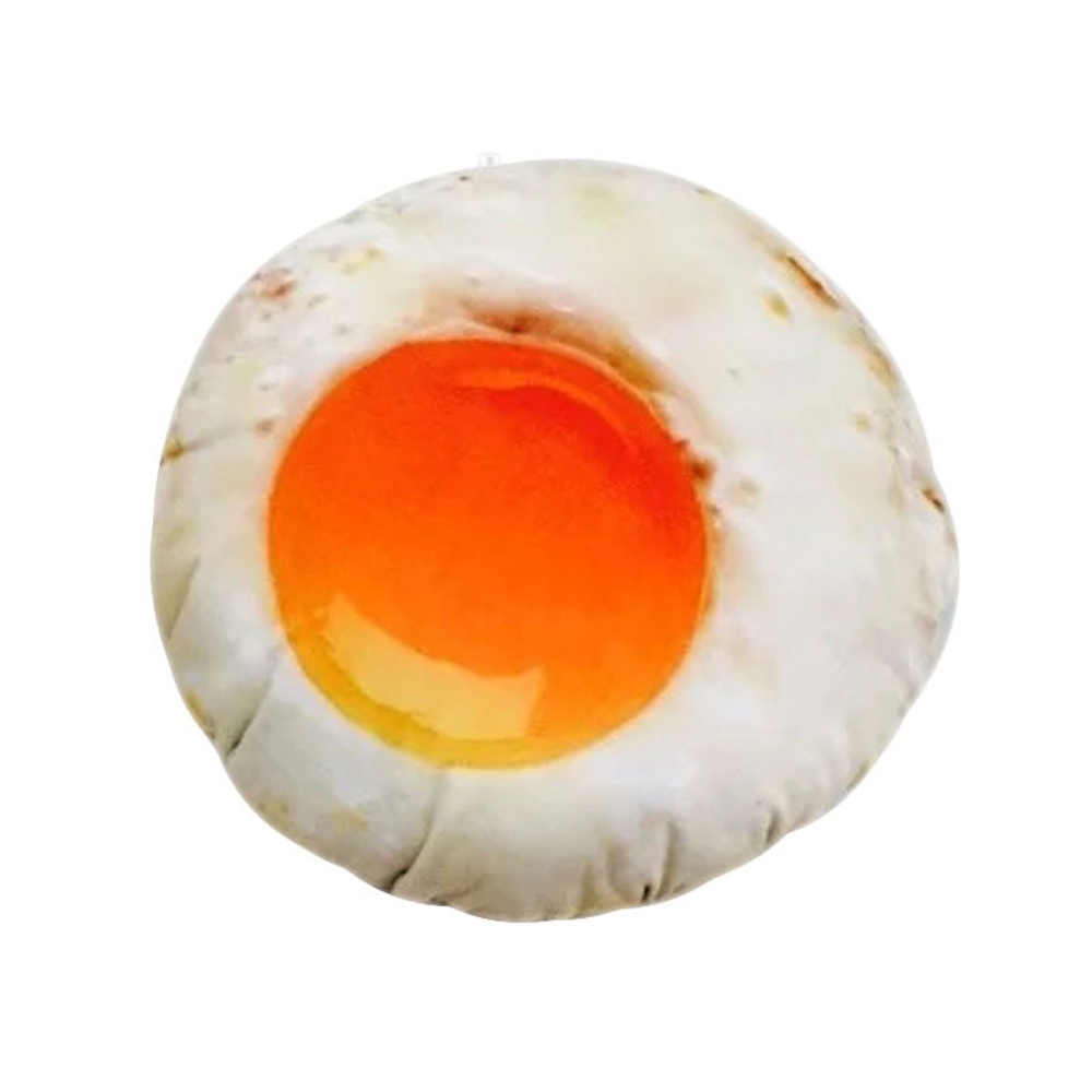 Simulation Stuffed Fried Egg Cushion Cat Blanket for Pet Sleeping Throw Pillow 40cm_With filling
