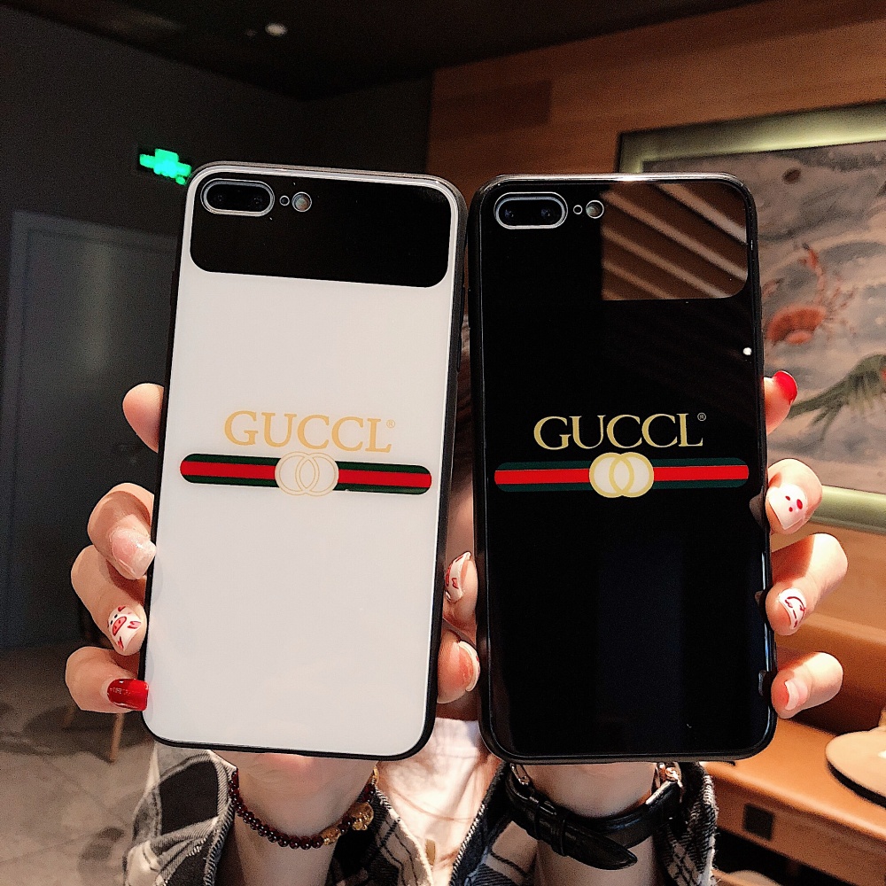 Gucci Icon Phone Case for iPhone6/6S, 6/6S PLUS, 7/8, 7/8plus, X/XS, XR, XS MAX Chic Mirror Full Protection Anti-falling black - Image 2