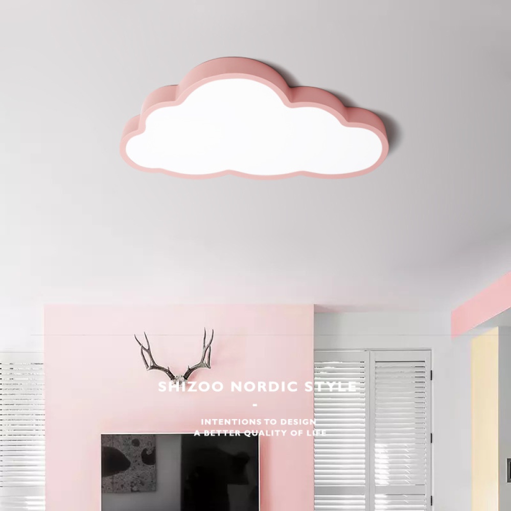 36W/48W LED Cloud Shape Ceiling Lamp Baby Kids Bedroom Lighting 220V White Non-dimmable Warm White_(57x33x12cm 1.7kg)_50x28cm - Image 2