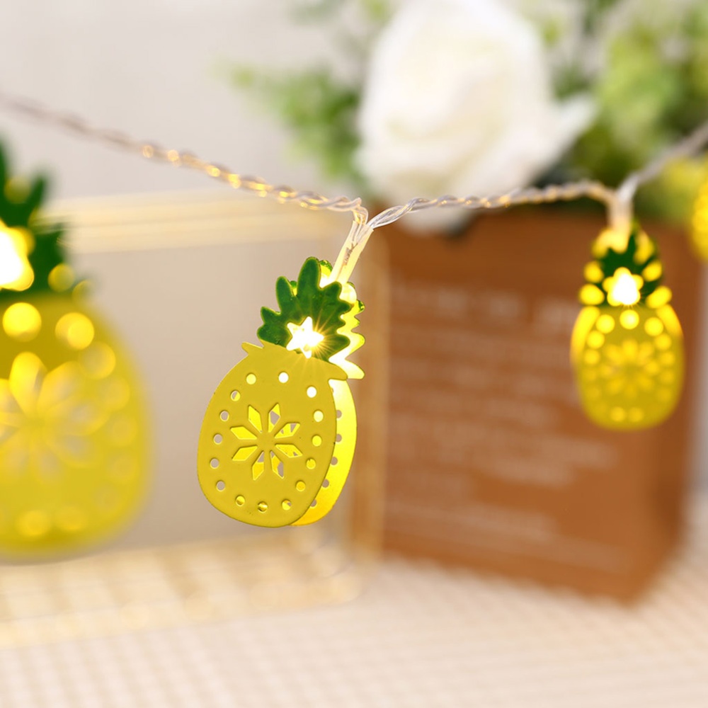 10 LEDs Pine Cone/Pineapple Iron Art String Light for Home Bedroom Christmas Decor pineapple - Image 2