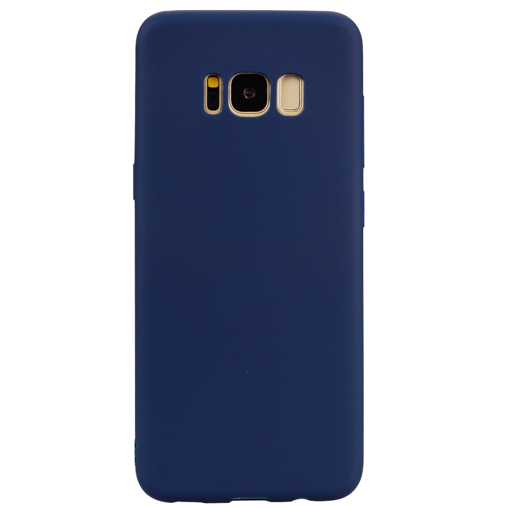 for Samsung S8 plus Lovely Candy Color Matte TPU Anti-scratch Non-slip Protective Cover Back Case Navy - Image 2