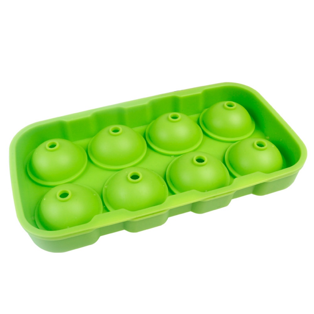 8 Cavities Ice Balls Maker Round Silicone Tray Mold for Pudding Mousse Jelly black_black - Image 3