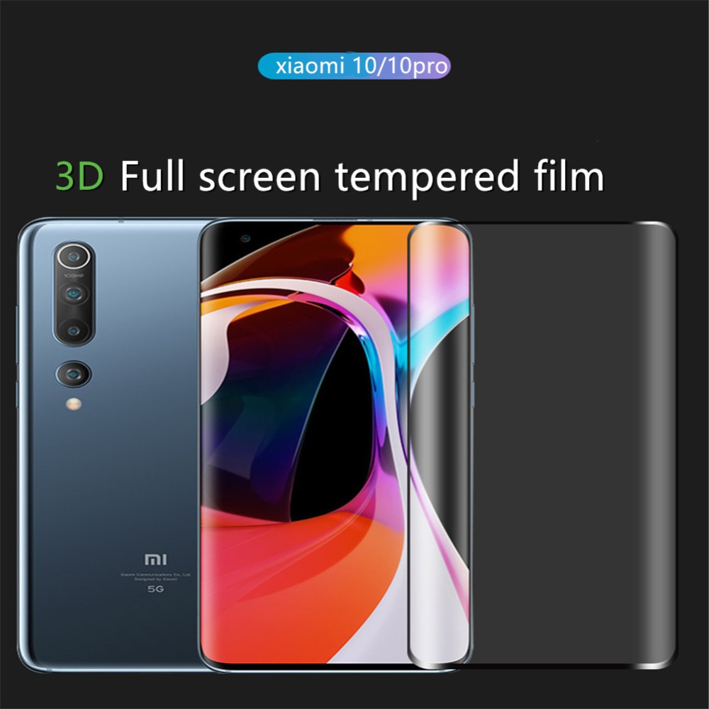 3D Curved Full Screen Protective Anti-Shock Protectors for xiaomi 10/10pro black - Image 2