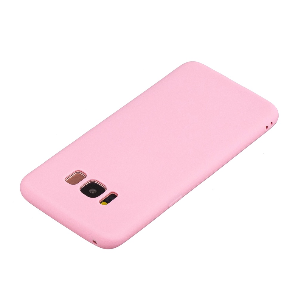 for Samsung S8 plus Lovely Candy Color Matte TPU Anti-scratch Non-slip Protective Cover Back Case dark pink - Image 2