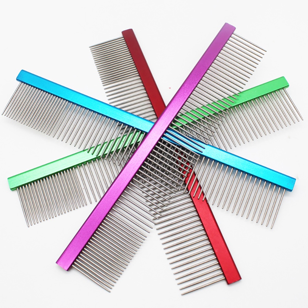 1Pc Aluminum Alloy Pet Dog Comb for Dogs Cats Hair Removal Grooming Tool