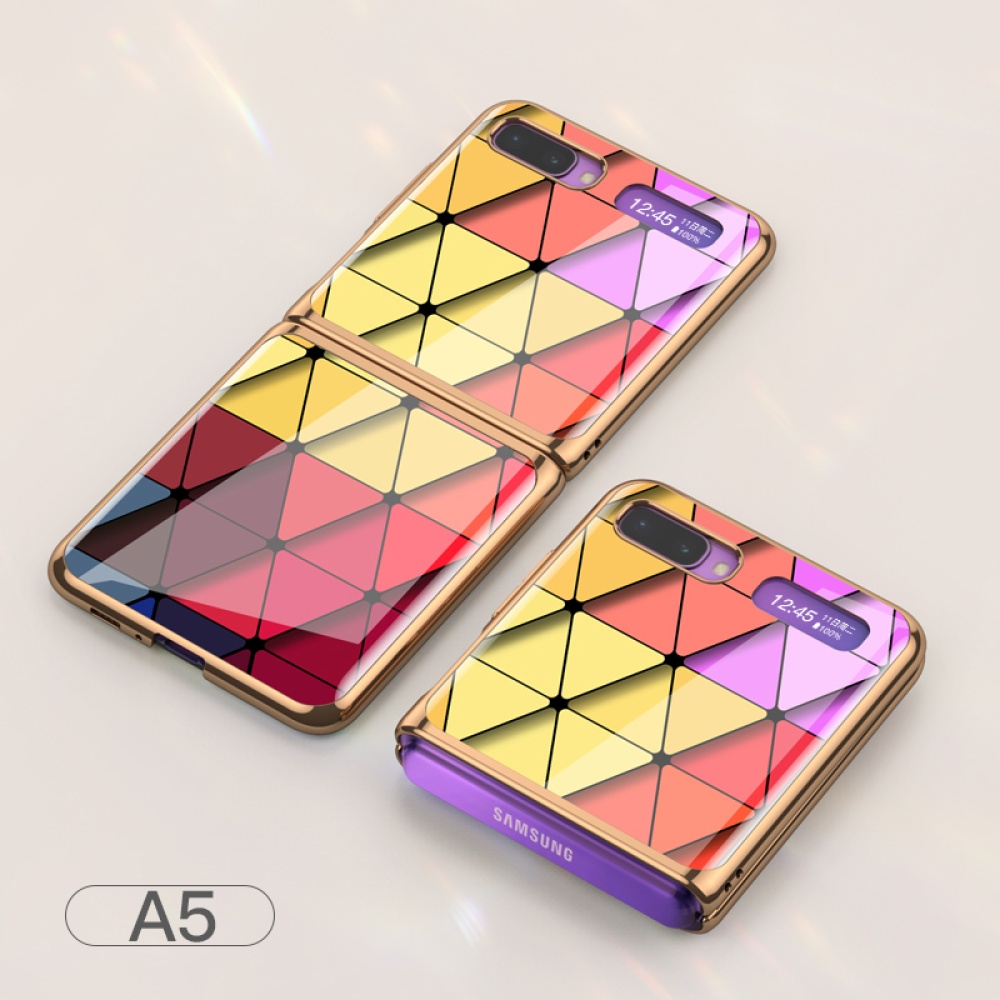 For Samsung Galaxy Z flip Foldable Cellphone Shell Electroplated Painted Folding Phone Case A5 - Image 2