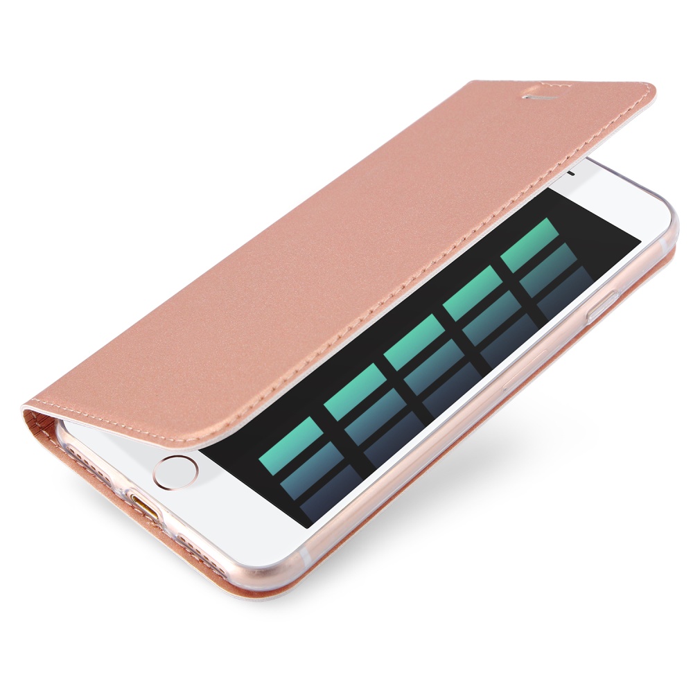 DUX DUCIS For iphone 9 Leather Mobile Phone Cover Magnetic Protective Case Bracket with Cards Slot Rose gold - Image 2