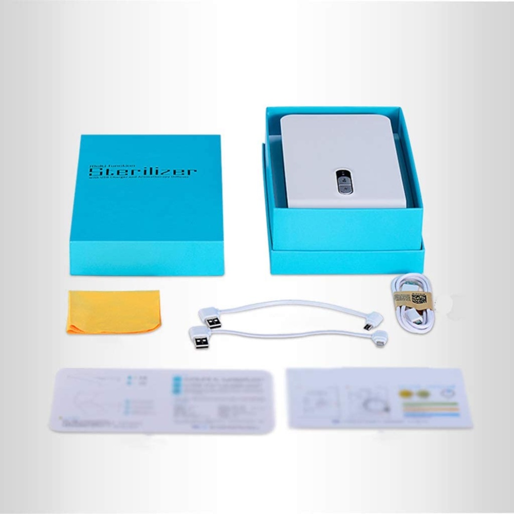 Wireless Phone Charger Ultraviolet Sterilization Box Antibacterial Mini Mask Teethbrush Disinfection Case white - Image 2