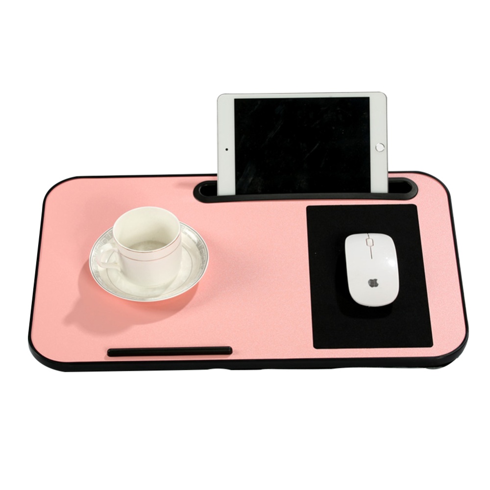 Portable Learning Desk Laptop Tray Multi-functional Table for Bed Sofa Pink