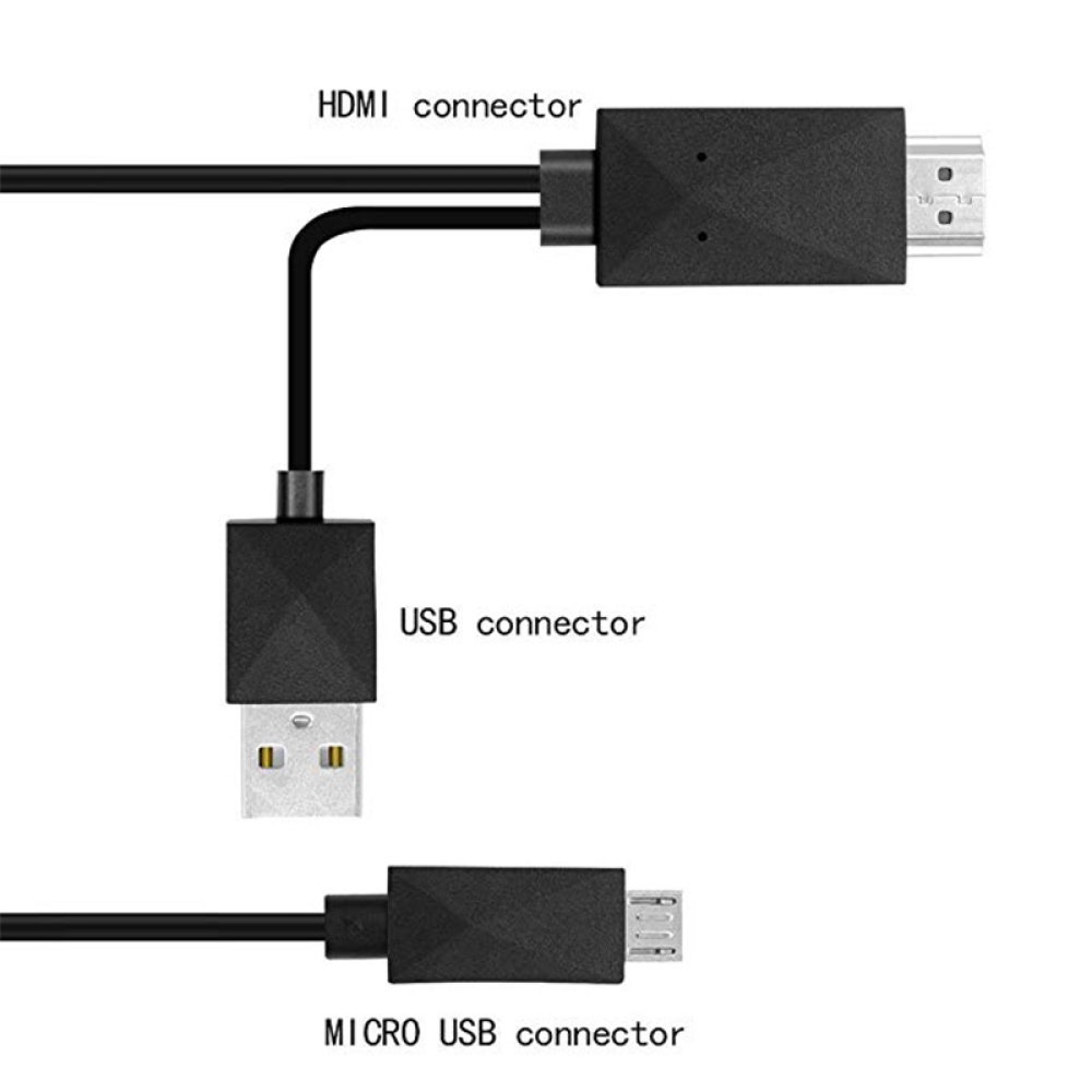 5 Pin & 11 Micro USB HDMI 1080P HD TV Cable Adapter for Android Phone red - Image 2