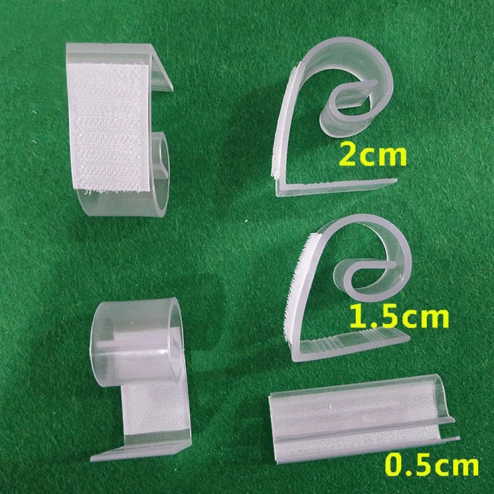 12PCS Plastic Table Skirt Clip with Hook & Loop Elastic Retaining Clamp for Cover Opening 2cm (can be stretched to 2-4cm) - Image 2