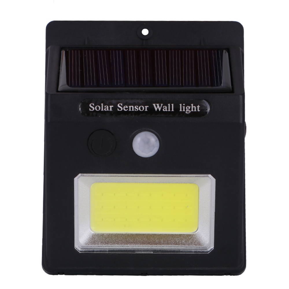 COB Solar Power Sensor Wall Light Outdoor Waterproof Street Yard Garden Security Lamp White light - Image 3