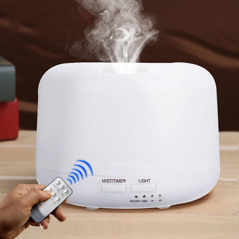 Ultrasonic Noiseless Remote Control Humidifier Aroma Diffuser Colourful LED Night Light- US Standard - Image 2