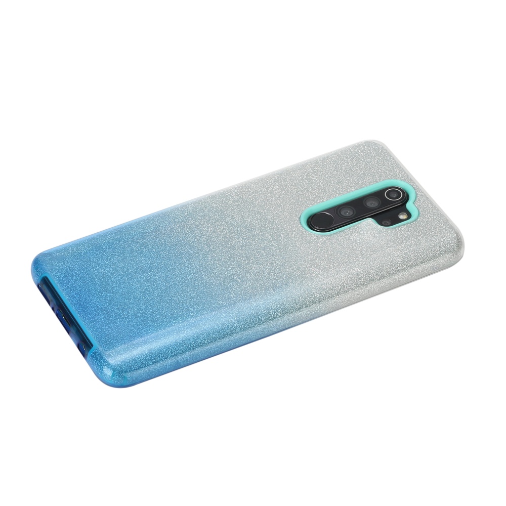 For OPPO Realme 5/Realme 5 Pro/A5 2020/A9 2020/A52/A92 Phone Case Gradient Color Glitter Powder Cover with Airbag Bracket blue - Image 2