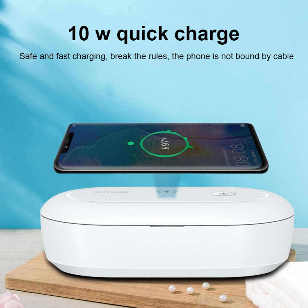 UV Sanitizing Box for Mask Wireless Charger Disinfection Machine white - Image 2