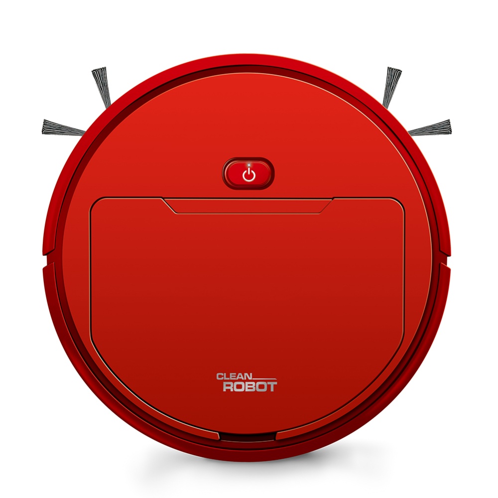 Sweeping Vacuum Cleaner Smart Robot Floor 3-In-1 Auto Rechargeable Clean Machine 01 suction sweep red