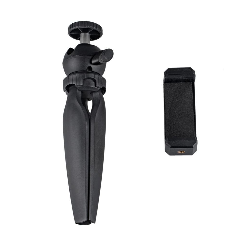 Mobile Bracket Desktop Mini Folding Multi-function Adjustable Tripod Plastic VLOG black - Image 2