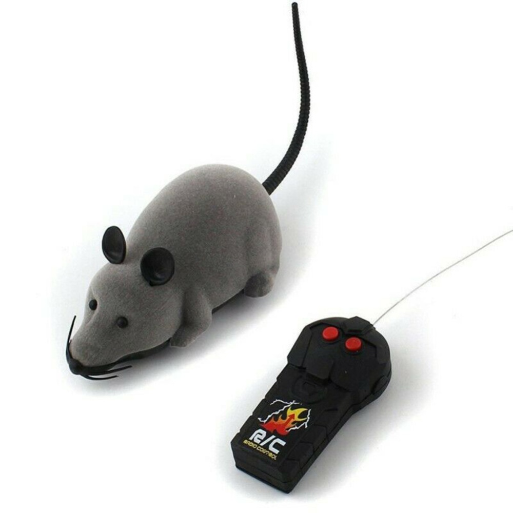 Remote Control Mouse Rat Wireless Pet Cat Dog Play Interactive Toy gray_15 * 13 10