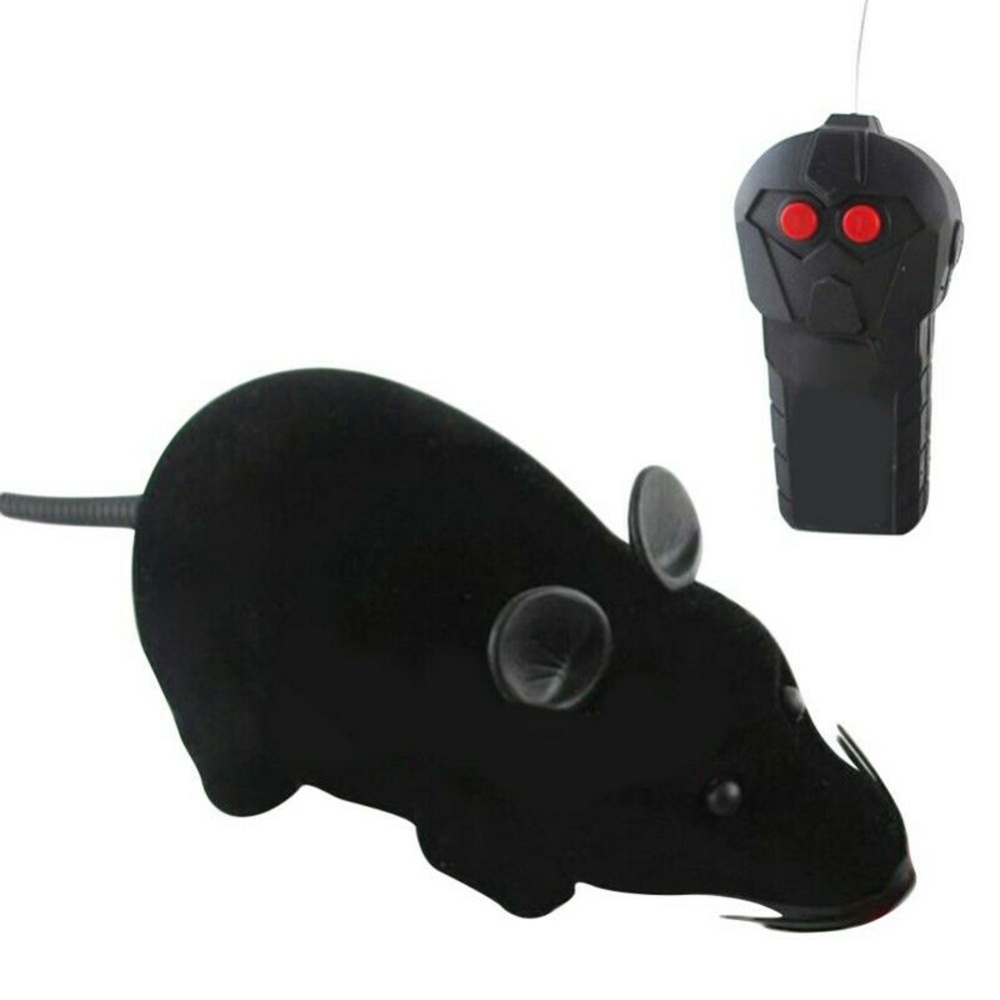 Remote Control Mouse Rat Wireless Pet Cat Dog Play Interactive Toy black_15 * 13 10