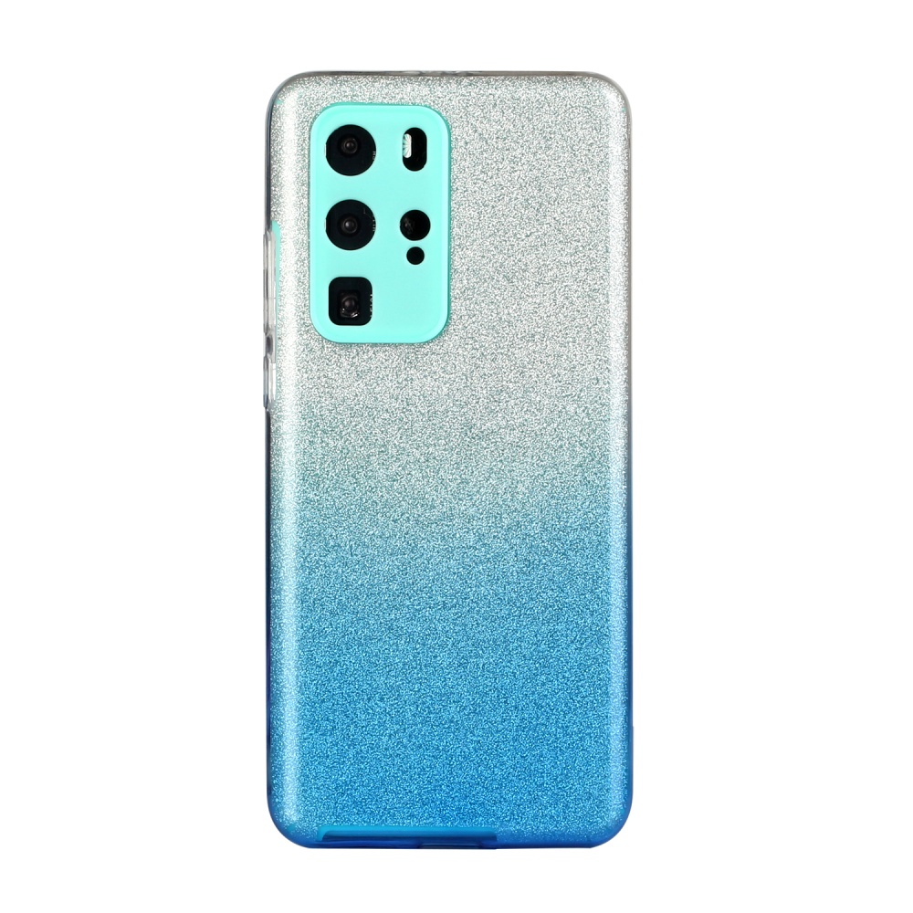 for HUAWEI P20 LITE/P30 LITE/P40 LITE/Nova6SE/Nova 7i Phone Case Gradient Color Glitter Powder Cover with Airbag Bracket blue - Image 2