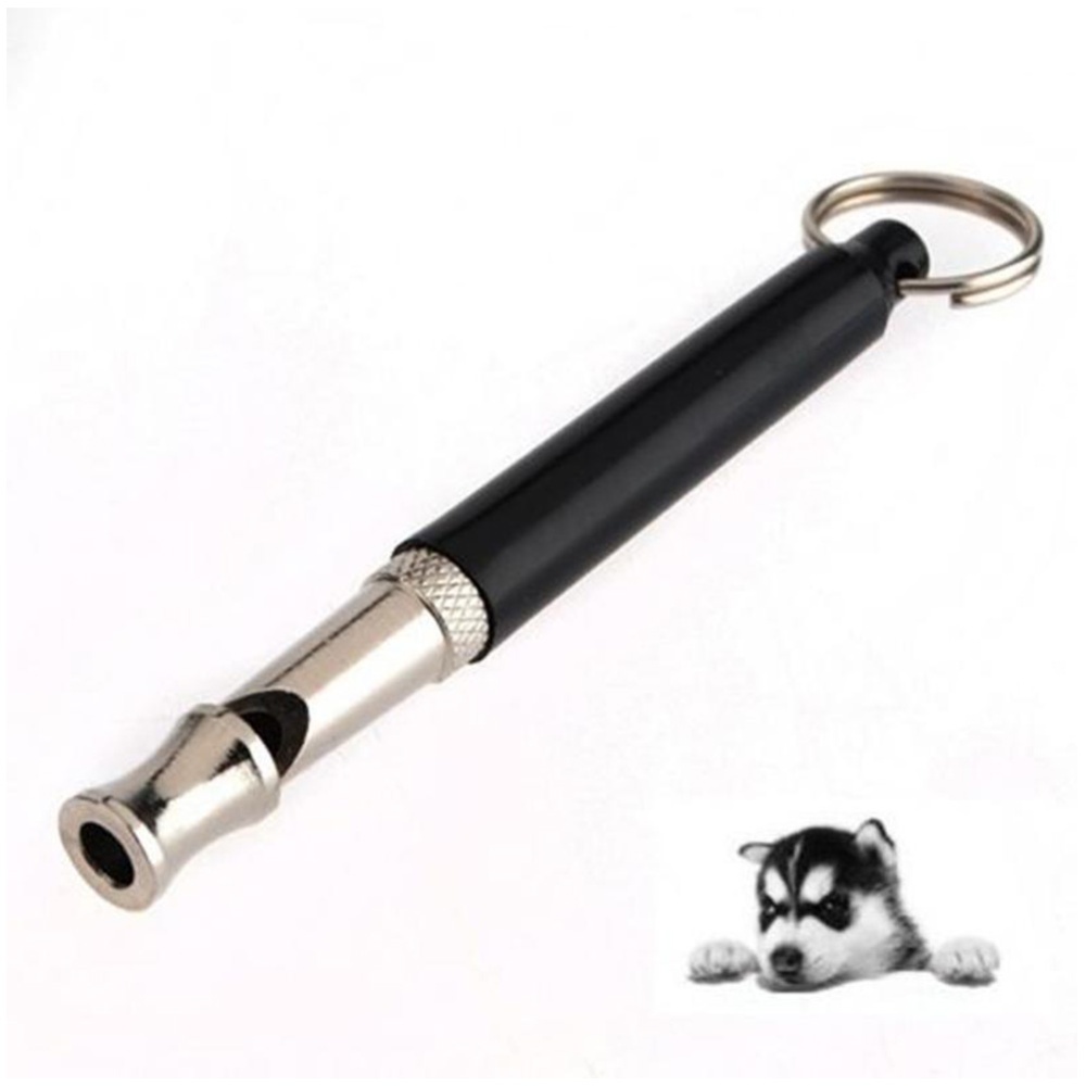 Obedience Whistle Adjustable Ultrasonic Pet for Dog Training black