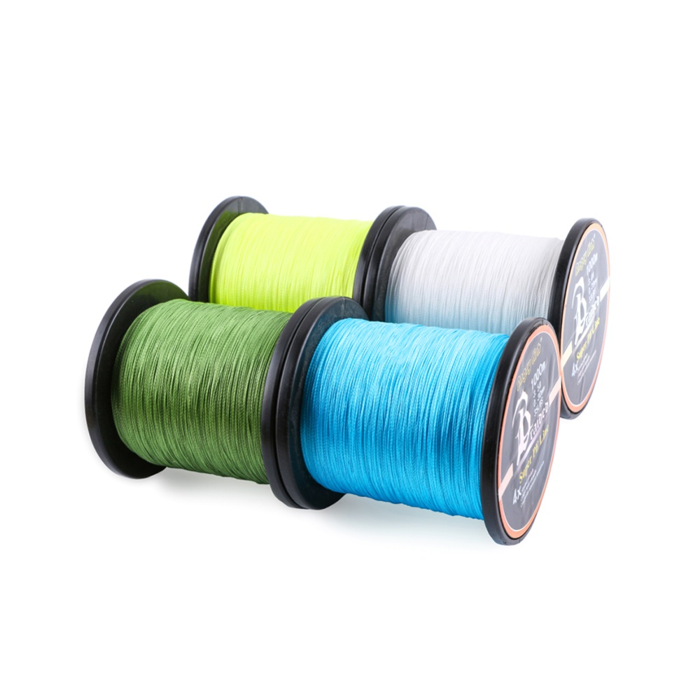 Professional Strong 1000m/1093yds 4braid Solid Color Braided Fish Line - Green 0.45mm-70lb - Image 2