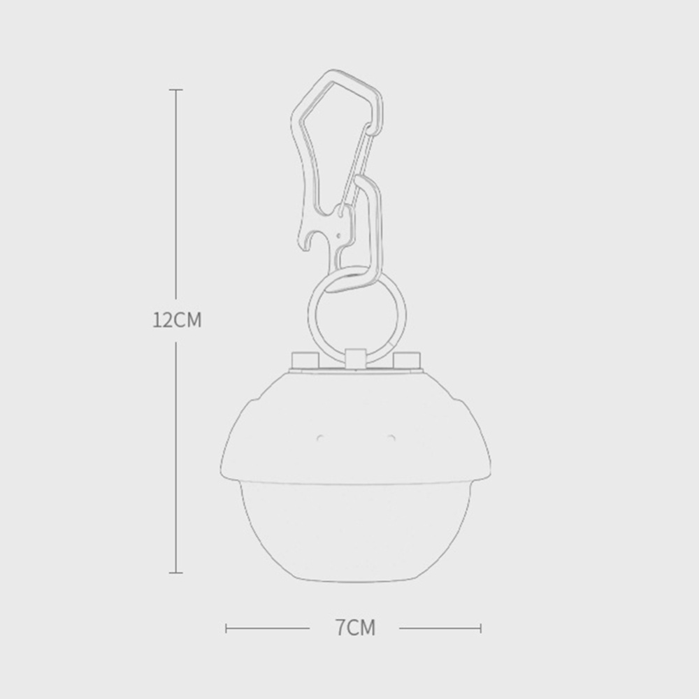 Led Camping Lamp 6-level Adjustable High-brightness Aluminum Alloy Work Light with Hook Design LY-3011 Beige Small - Image 2