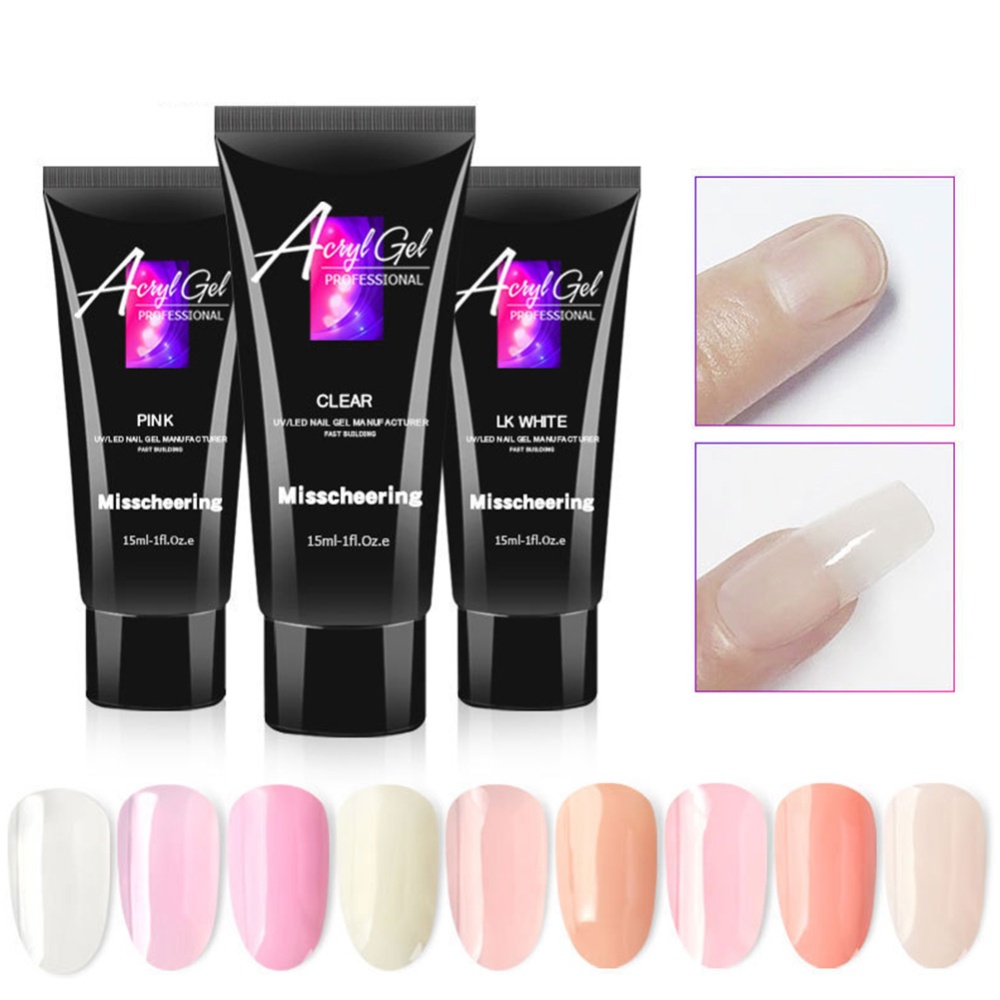 15ML Painless UV Builder Gel Nail Extension Gels Acrylic Crystal Art Tips 01_15ml - Image 3