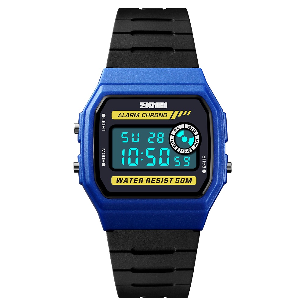 SKMEI Student Watch Multi-functional Timing Clock Led Luminous Waterproof Fashion Electronic Wirstwatch blue - Image 3