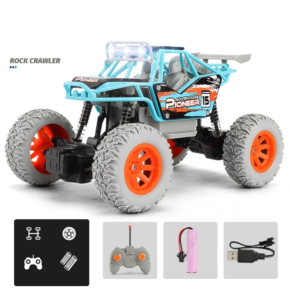 1:20 Off-road Climbing RC Car Children Four-way Rock Toy Camouflage Blue - Image 3