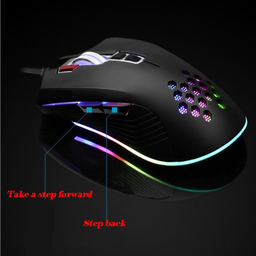 DM6809 Wired Mouse Lightweight Colorful Rgb Luminous Gaming Office RGB colorful glow - Image 2