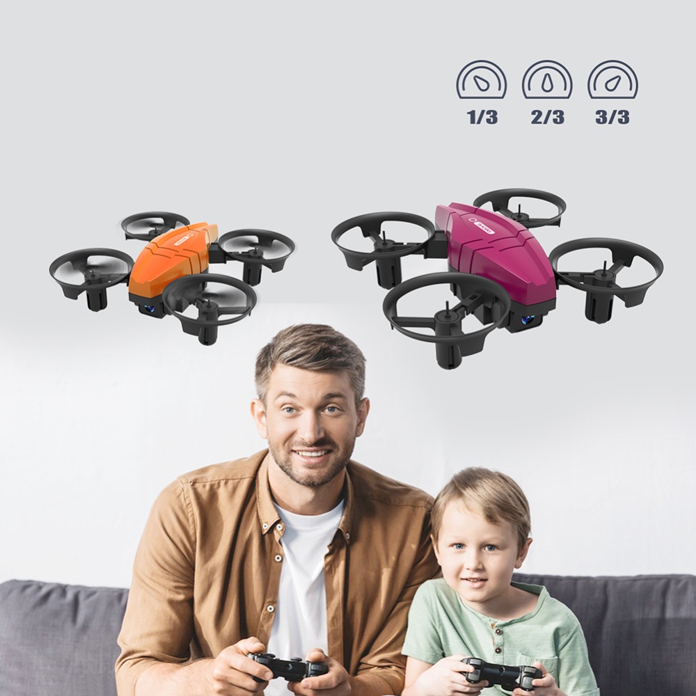 Gt1 Mini Drone 360 Degrees Rotation Rolling 2.4g Rc Quadcopter Airplane Toys Sky Blue 3 Batteries - Image 3