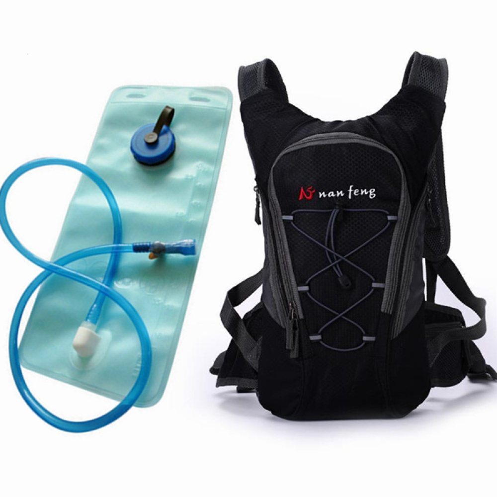 Riding Water Bag Backpack Bicycle 5L Sports Outdoor Cilmbing Travel Shoulders 2 liter water bag + backpack blue - Image 2