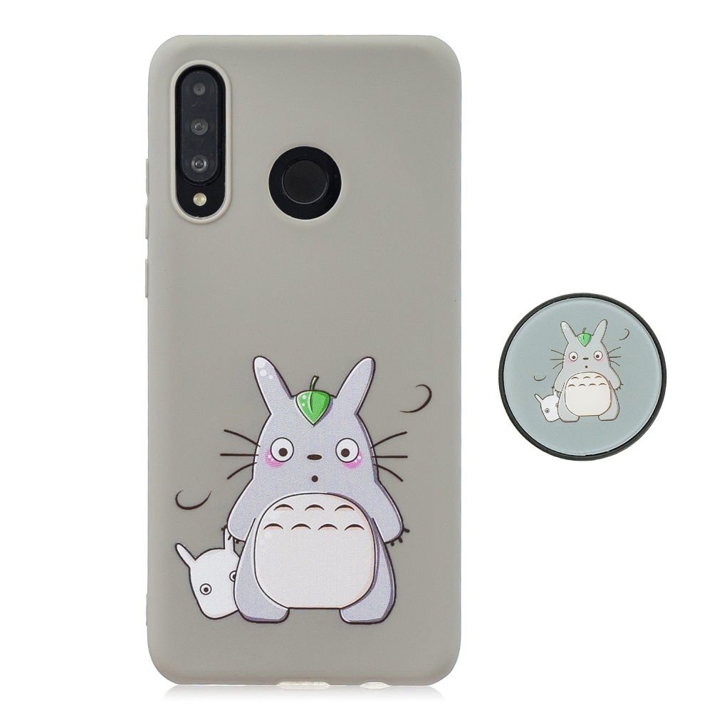 For HUAWEI P30 lite Cute Cartoon Phone Case Ultra Thin Lightweight Soft TPU Pure Color Cover with Matching Pattern Adjustable Bracket 1 - Image 3