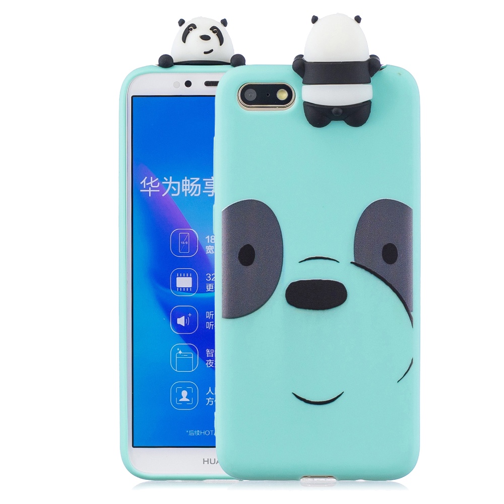 For HUAWEI Y5 2018 3D Cute Coloured Painted Animal TPU Anti-scratch Non-slip Protective Cover Back Case white - Image 3