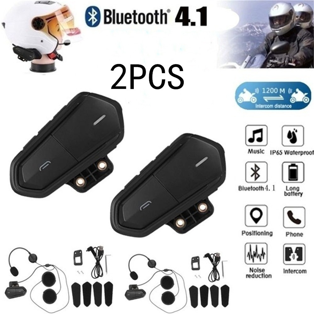 Motorcycle Bluetooth Helmet Headset Fm Radio High Fidelity Low Energy 2PCS - Image 3