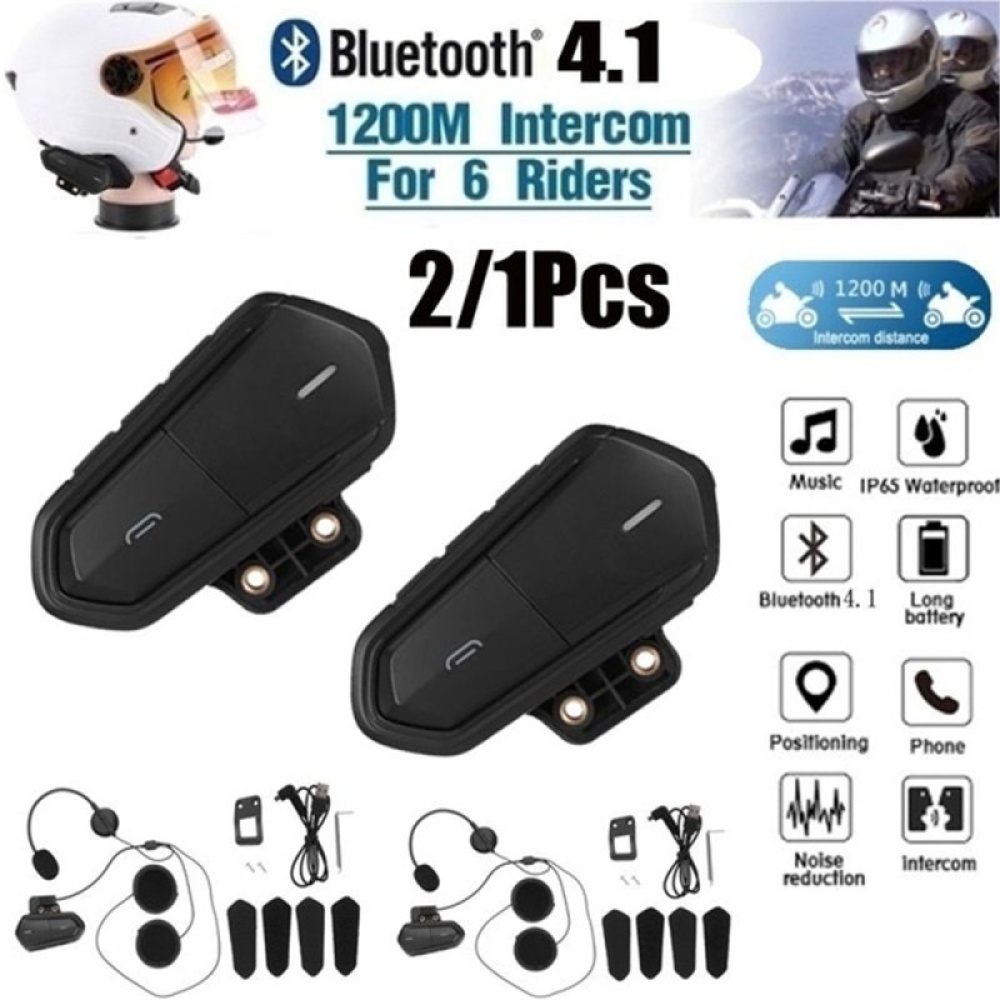 Motorcycle Bluetooth Helmet Headset Fm Radio High Fidelity Low Energy 2PCS - Image 2