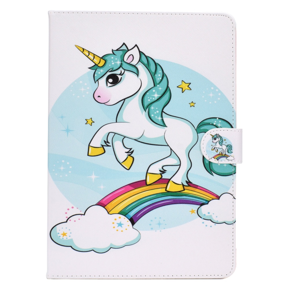 For iPad mini 1/2/3/4/5 Laptop Protective Case Frront Snap Color Painted Smart Stay PU Cover unicorn - Image 3