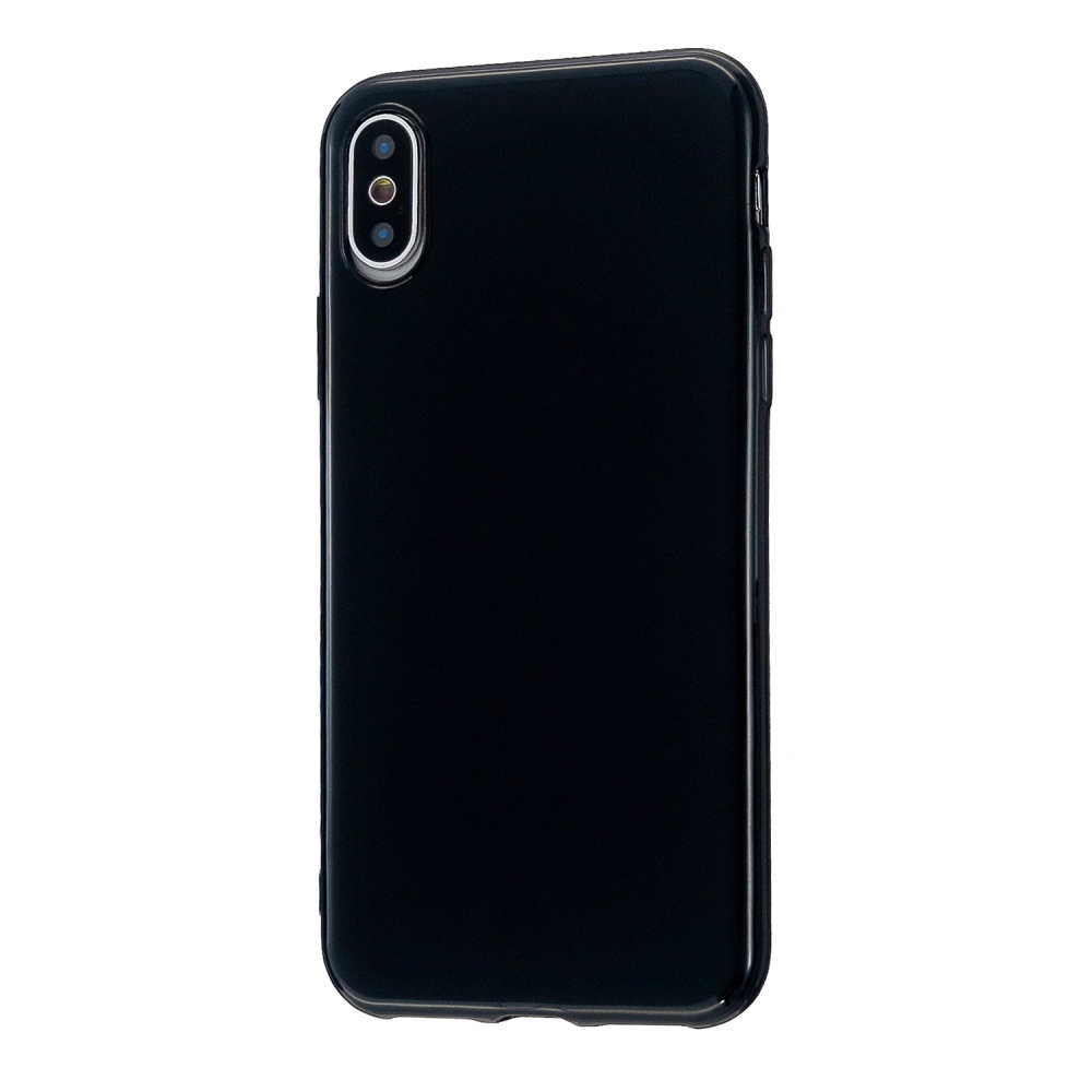 For iPhone X/XS/XS Max/XR Cellphone Cover Slim Fit Bumper Protective Case Glossy TPU Mobile Phone Shell Bright black - Image 2