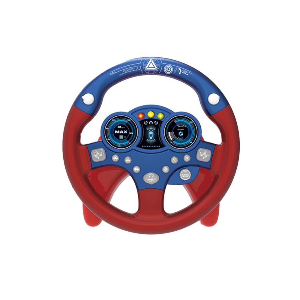 Co-pilot Steering Wheel Toys With Base Children Simulation Driving Early Educational Gifts For Boys Girls golden steering wheel - Image 3