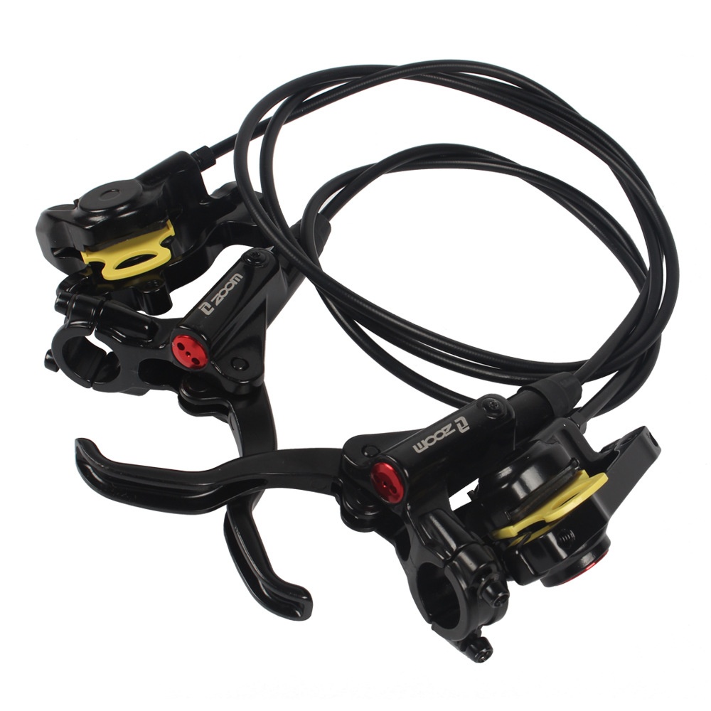 Mountain Bike Hydraulic Brake Bicycle Aluminum Alloy Bikes Accessories Red single - left rear - Image 2