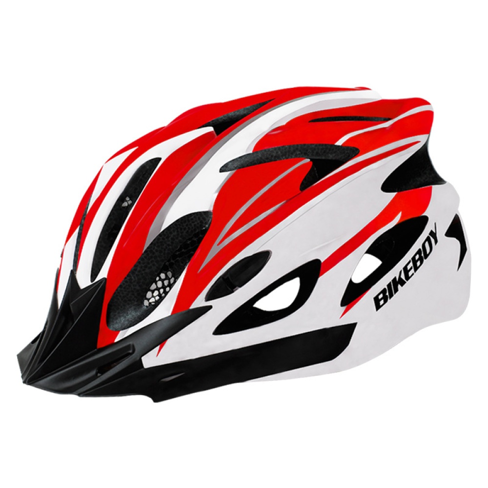 Bicycle Riding Helmet Road Bike Equipment Mountain Safe Hat Balance Men And Women Red and white_Free size - Image 2