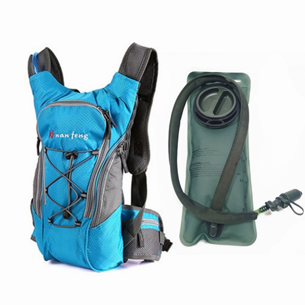 Riding Water Bag Backpack Bicycle 5L Sports Outdoor Cilmbing Travel Shoulders 2.5L water bag + backpack blue - Image 3