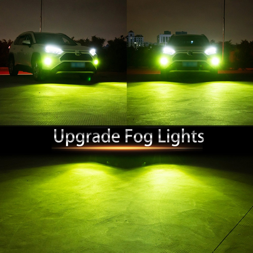 LED headlight front fog lamp 9-30 V 3000LM car modified green lime light bulb P13W - Image 2